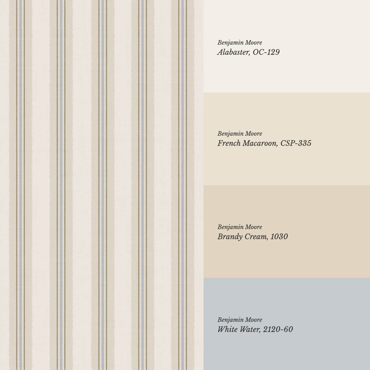 Loire Stripes French Blue Wallpaper