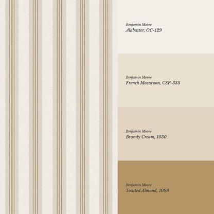 Loire Stripes Mustard Wallpaper