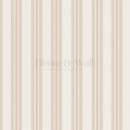 Loire Stripes Blush Wallpaper