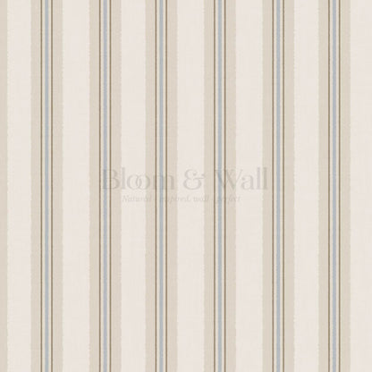 Loire Stripes French Blue Wallpaper