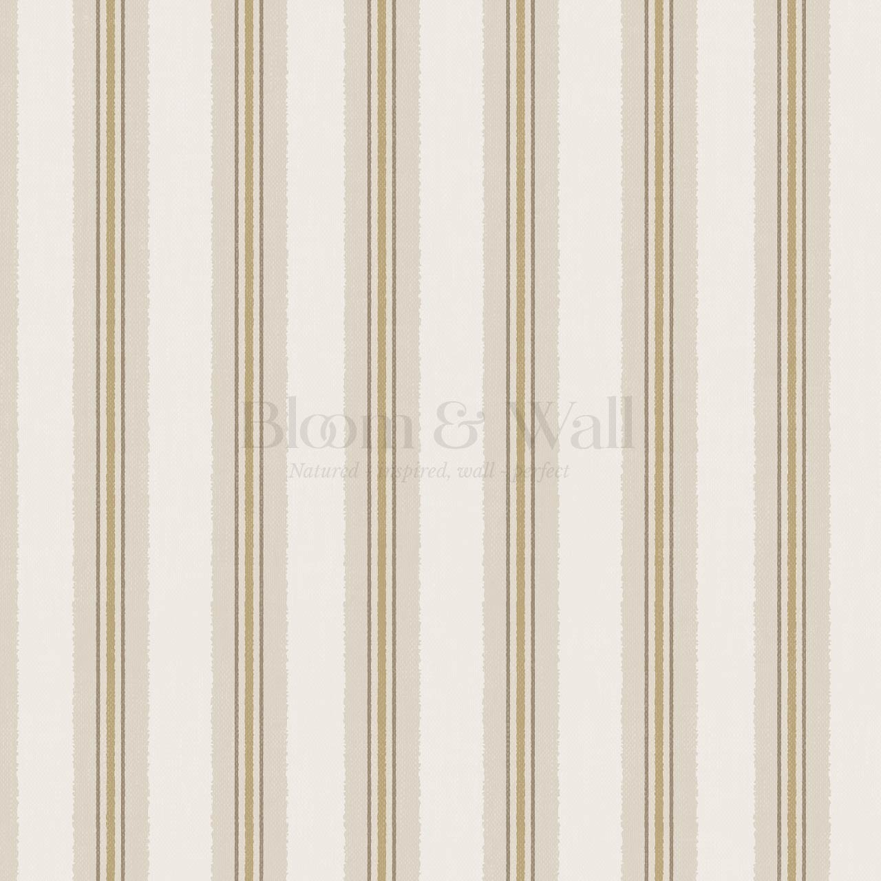 Loire Stripes Mustard Wallpaper