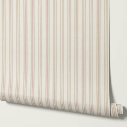Loire Stripes Blush Wallpaper
