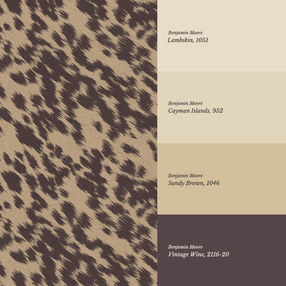 Lola Cowhide Umber Brown Wallpaper
