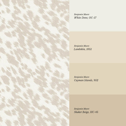 Lola Cowhide Neutral Ivory Wallpaper
