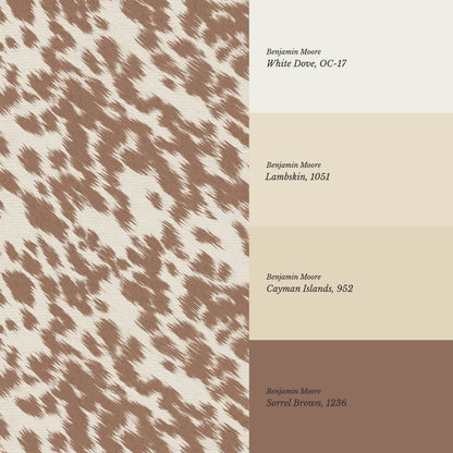Lola Cowhide Tan Neutral Wallpaper