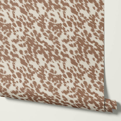 Lola Cowhide Tan Neutral Wallpaper