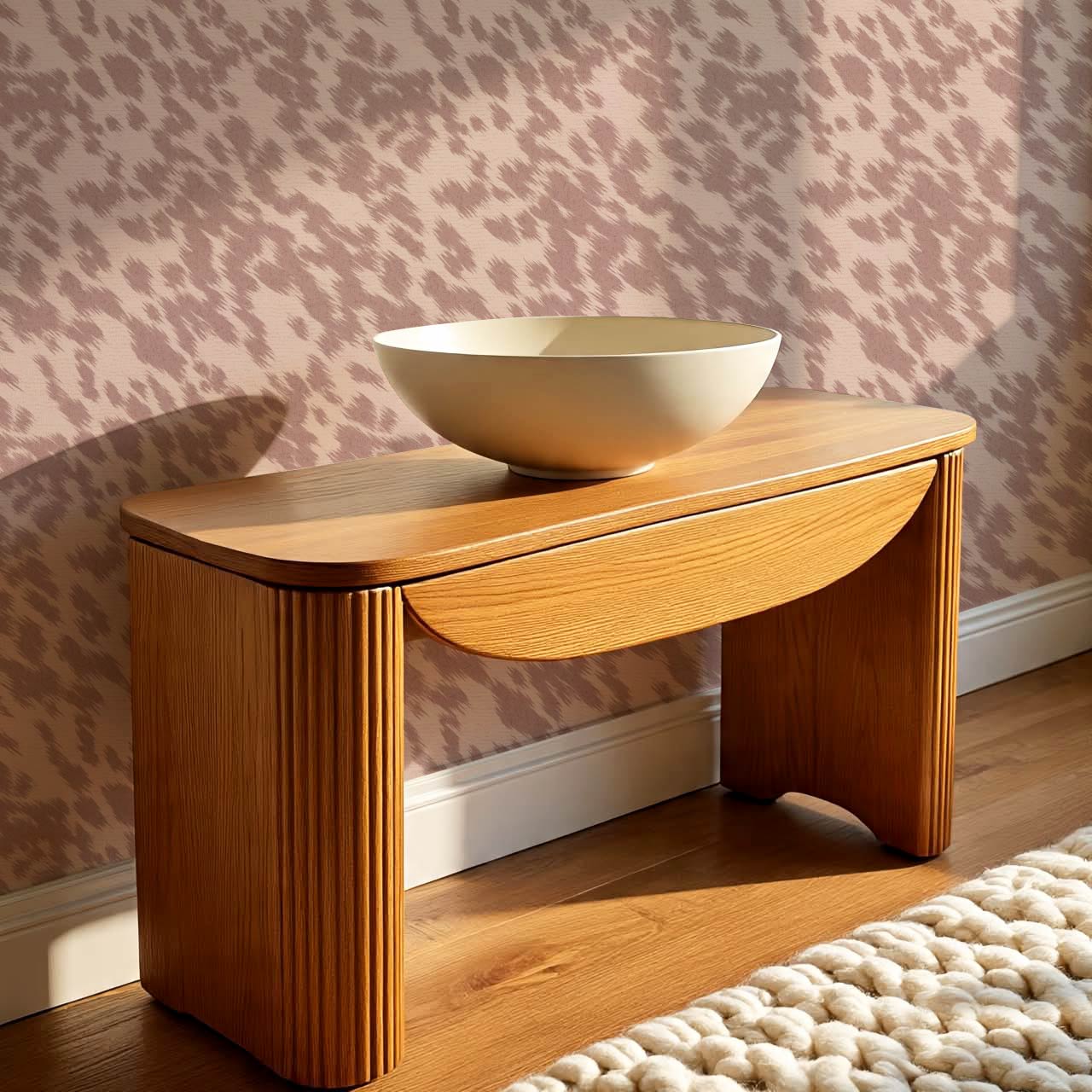 Lola Cowhide Mauve Wallpaper