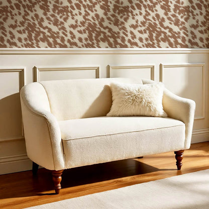 Lola Cowhide Tan Neutral Wallpaper