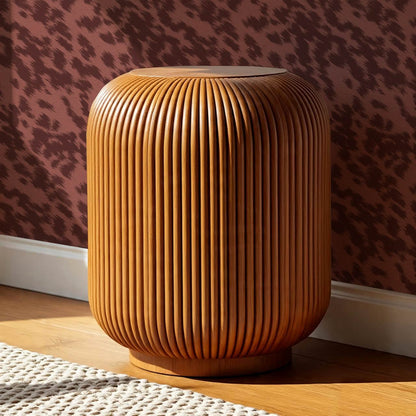 Lola Cowhide Terracotta Wine Wallpaper