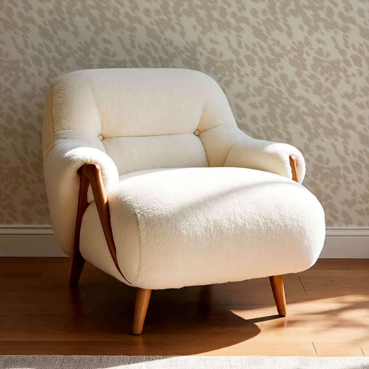 Lola Cowhide Neutral Ivory Wallpaper