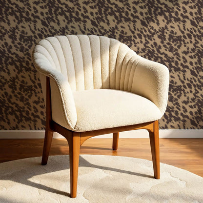 Lola Cowhide Umber Brown Wallpaper