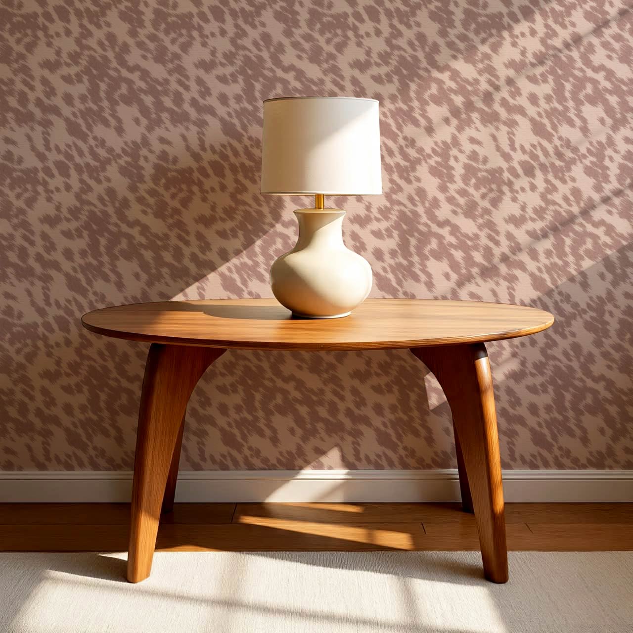 Lola Cowhide Mauve Wallpaper