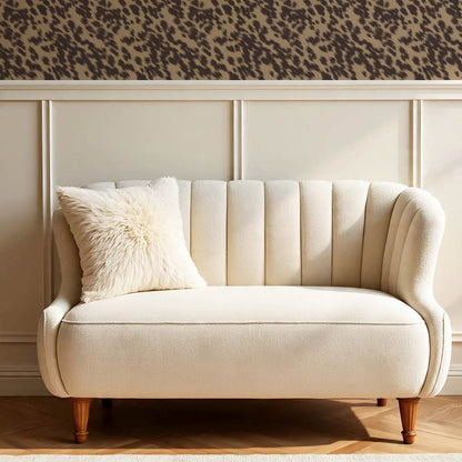 Lola Cowhide Umber Brown Wallpaper