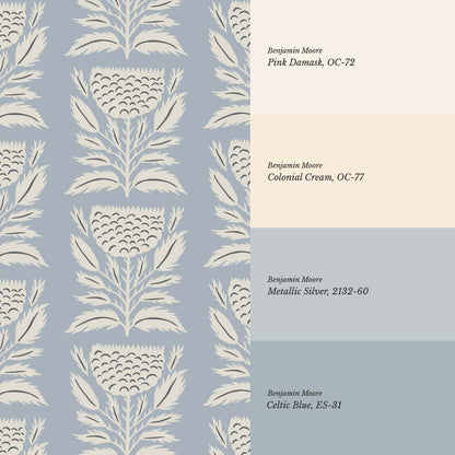 Lola Floral Papercut Silver Gray Wallpaper