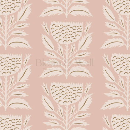 Lola Floral Papercut Mauve Cinnamon Wallpaper
