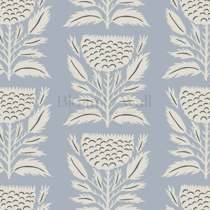 Lola Floral Papercut Silver Gray Wallpaper