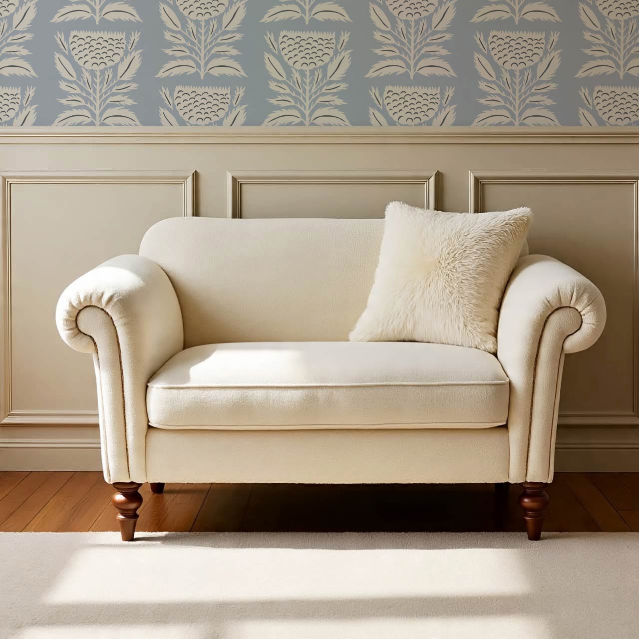 Lola Floral Papercut Silver Gray Wallpaper