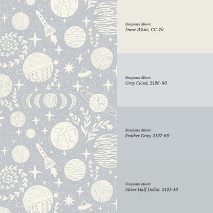 Agathe All Life is Stardust French Blue Wallpaper