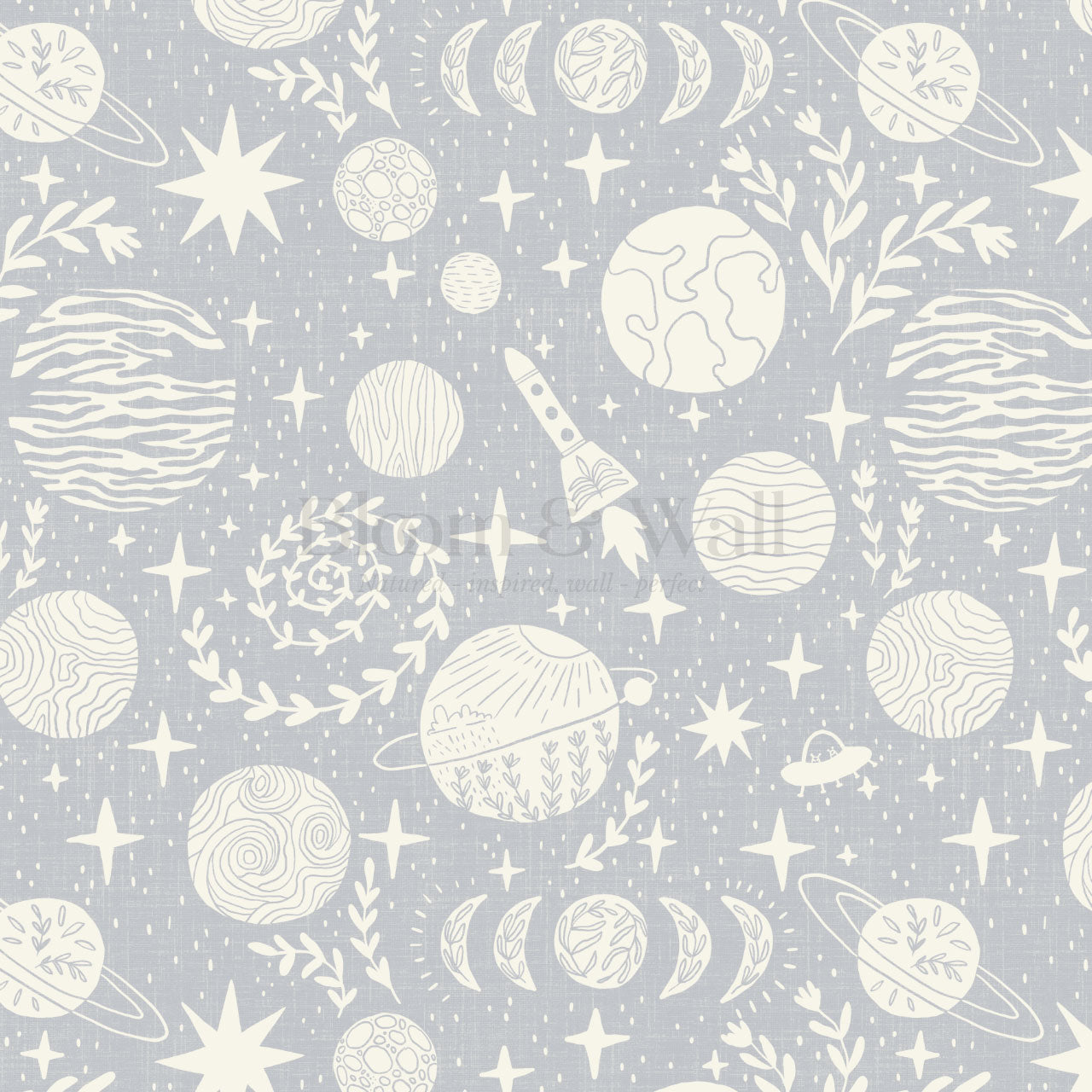Agathe All Life is Stardust French Blue Wallpaper