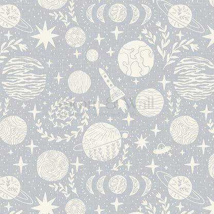Agathe All Life is Stardust French Blue Wallpaper