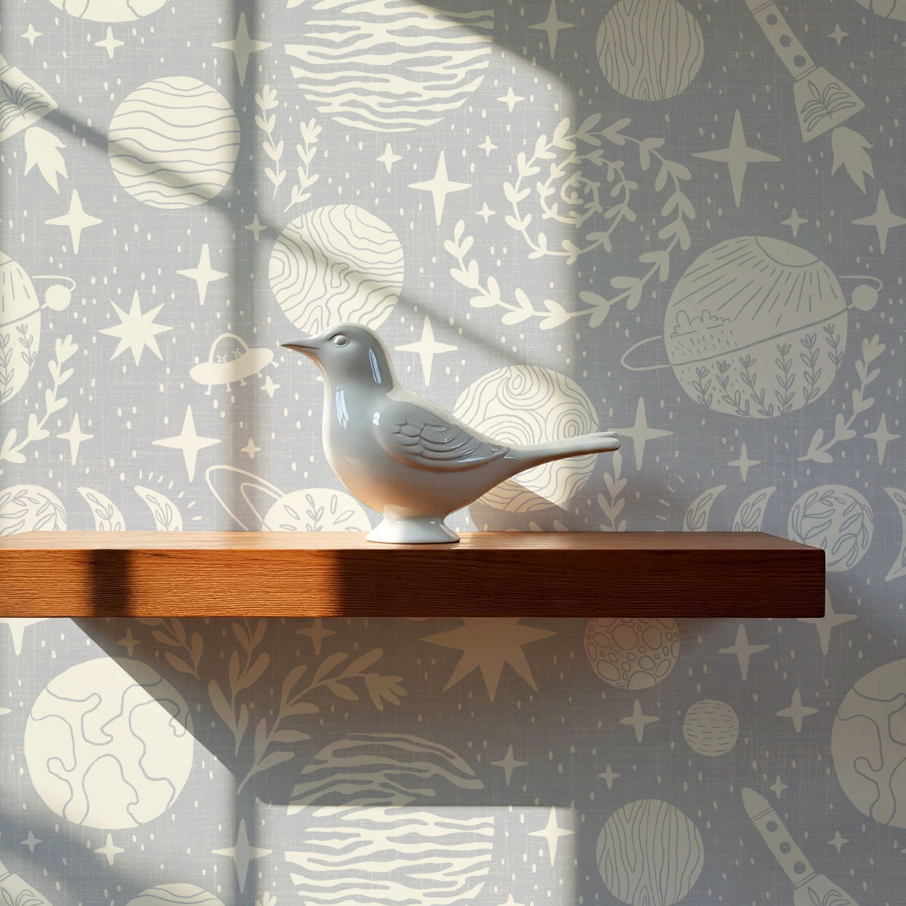Agathe All Life is Stardust French Blue Wallpaper