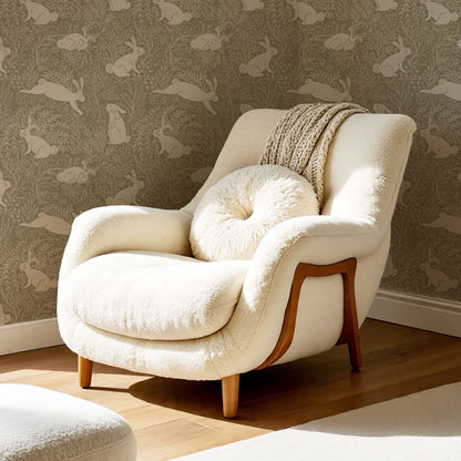 Lolita Leaps and Bounds Muted Olive Wallpaper