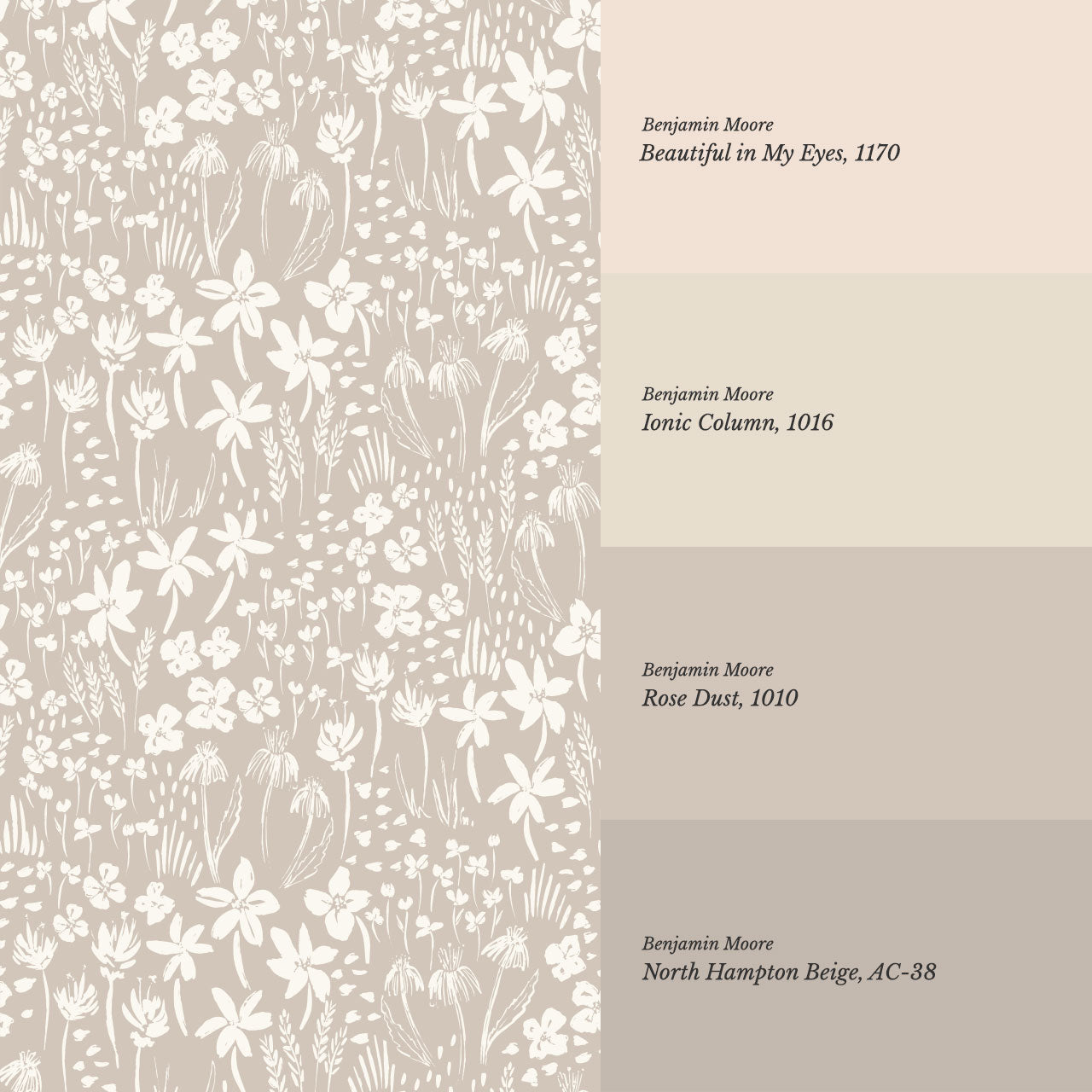 Londyn Floating Meadows Neutral Wallpaper