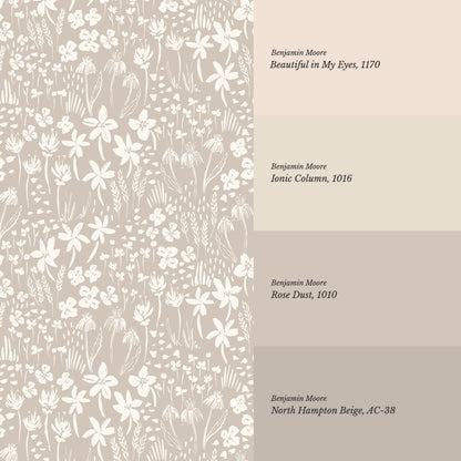 Londyn Floating Meadows Neutral Wallpaper