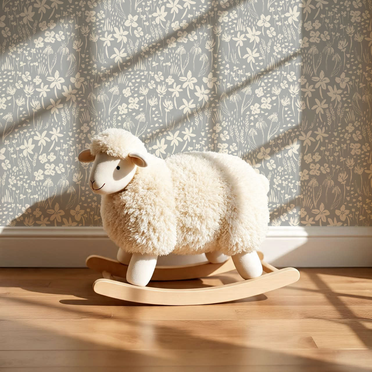 Londyn Floating Meadows French Blue Wallpaper