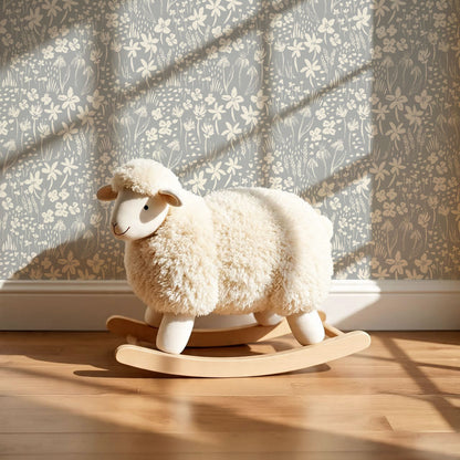 Londyn Floating Meadows French Blue Wallpaper