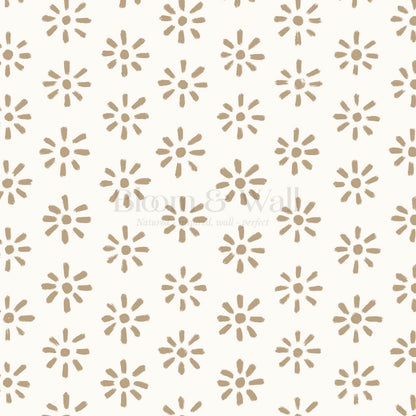 Lorena Starburst Cream Beige Wallpaper