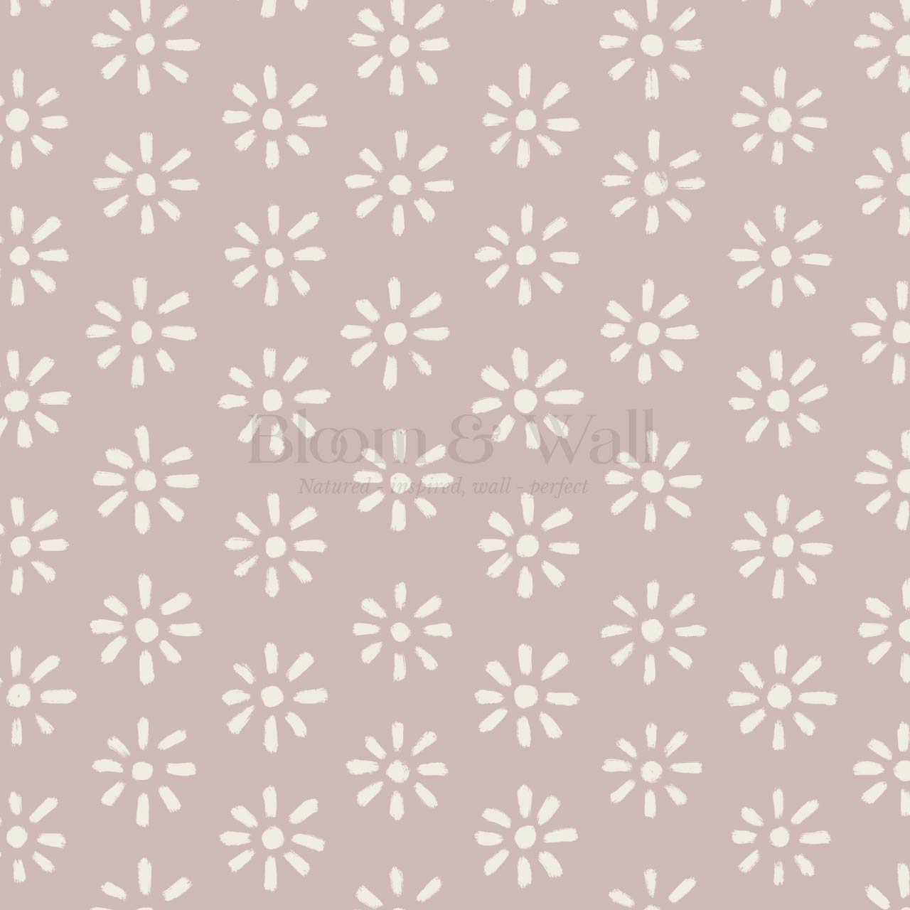 Lorena Starburst Mauve Ivory Wallpaper