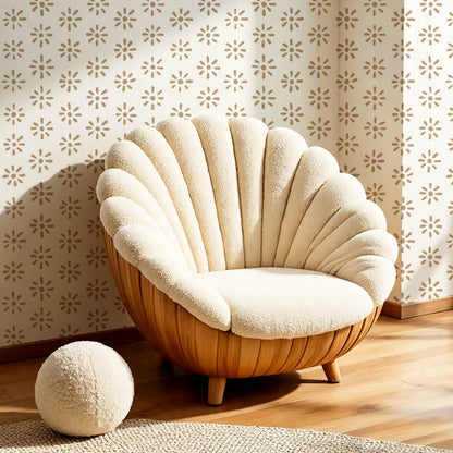 Lorena Starburst Cream Beige Wallpaper