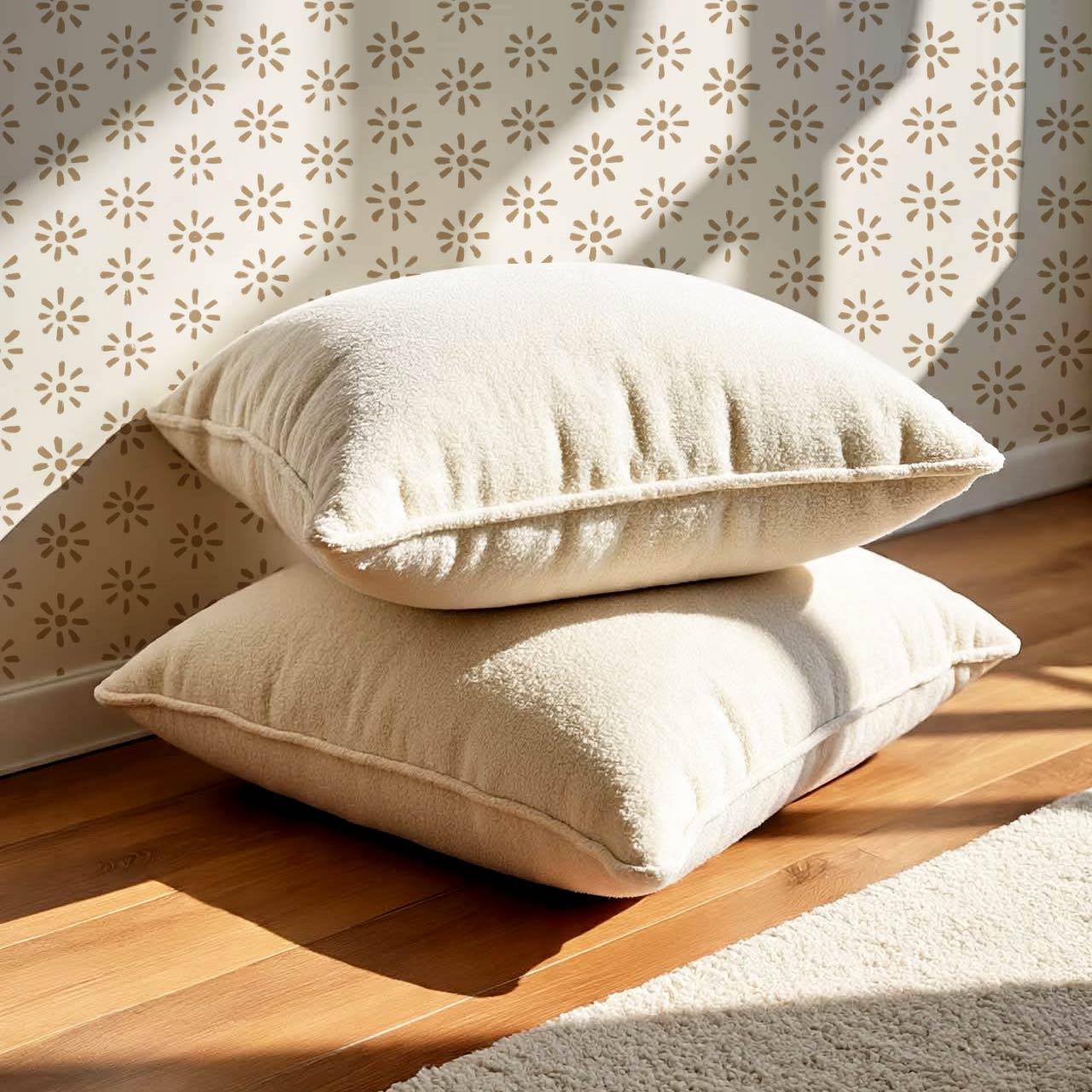 Lorena Starburst Cream Beige Wallpaper
