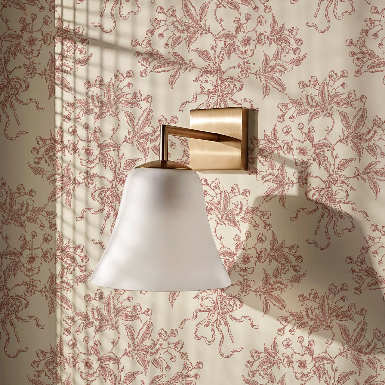 Lori Cherry Bloom Bouquets Burgundy Wallpaper
