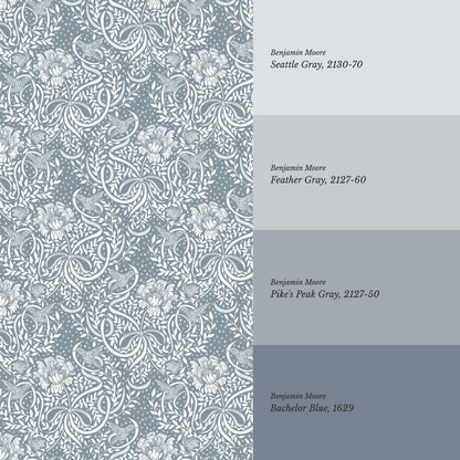 Lori Fairytale Bows Blue Wallpaper