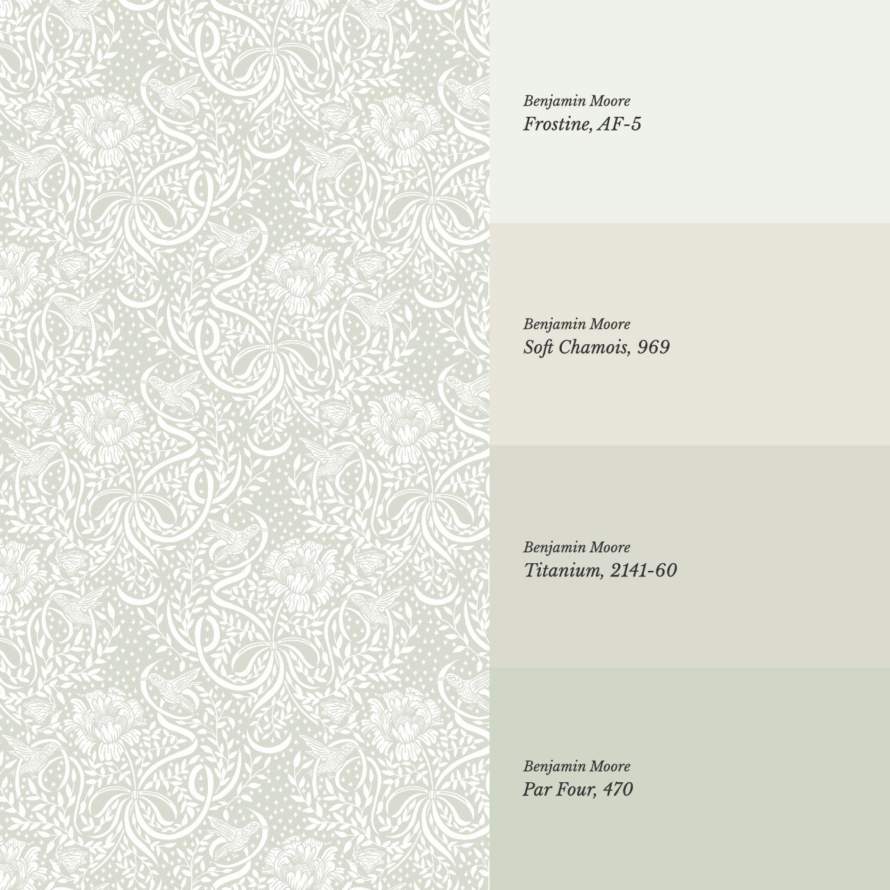 Lori Fairytale Bows Sage Wallpaper