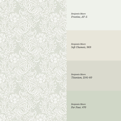 Lori Fairytale Bows Sage Wallpaper
