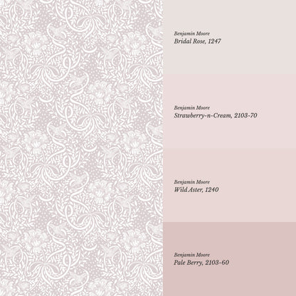 Lori Fairytale Bows Mauve Wallpaper