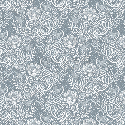 Lori Fairytale Bows Blue Wallpaper