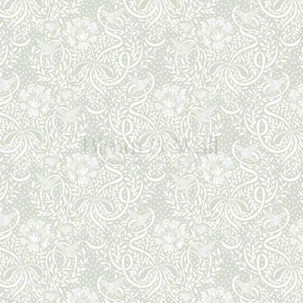 Lori Fairytale Bows Sage Wallpaper