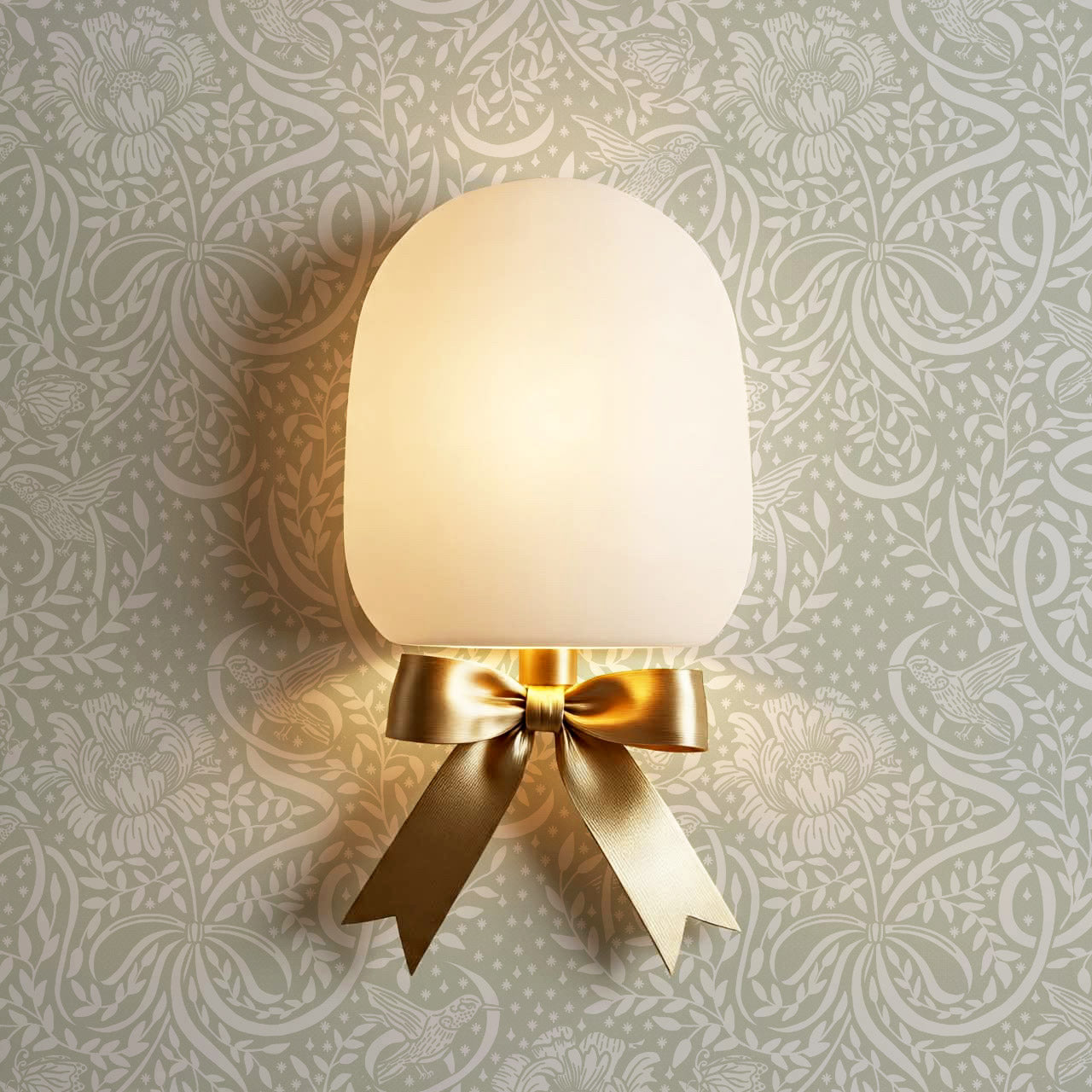 Lori Fairytale Bows Sage Wallpaper