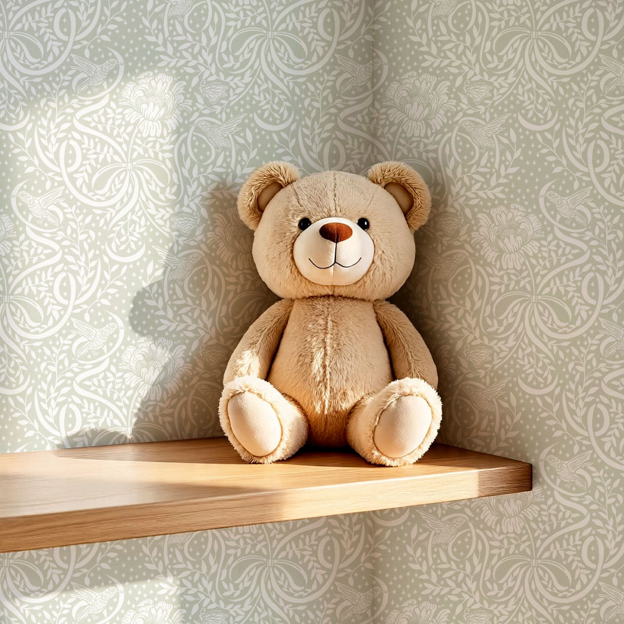 Lori Fairytale Bows Sage Wallpaper