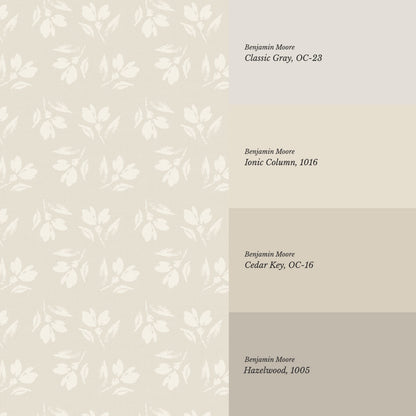 Louella Petals Beige Wallpaper