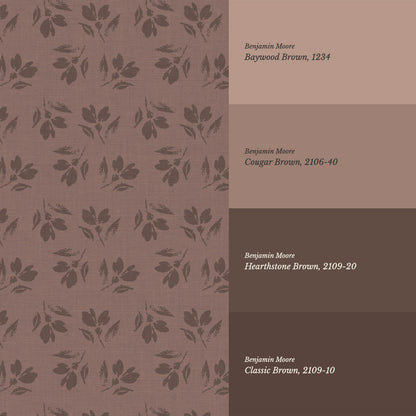 Louella Petals Burgundy Wallpaper