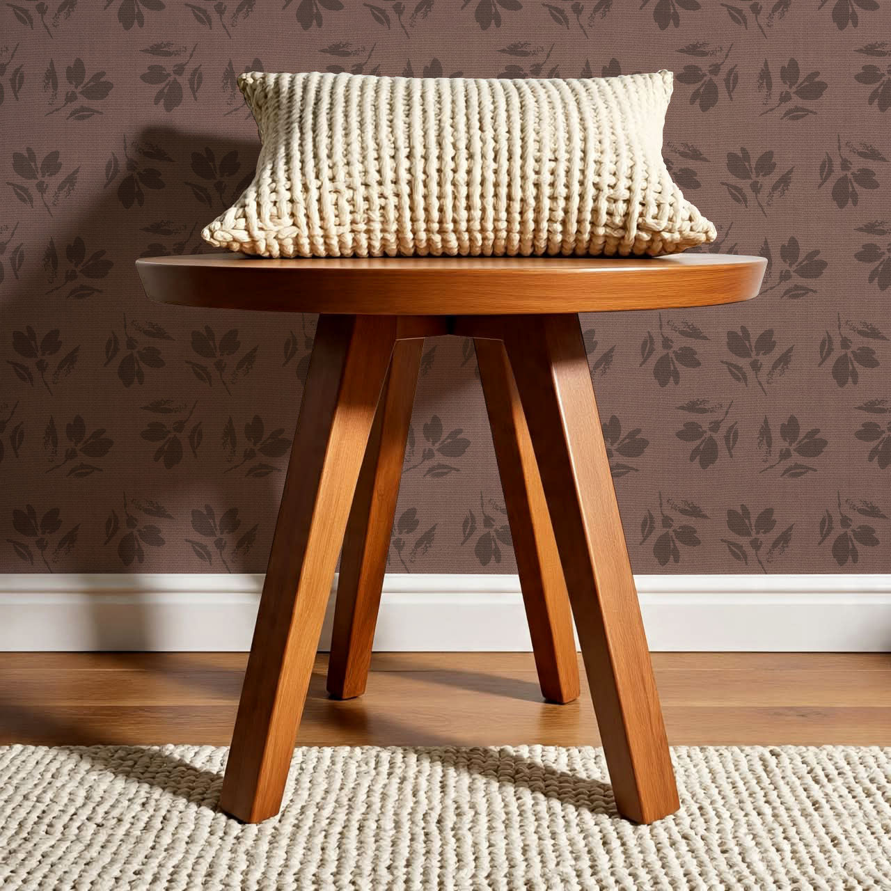 Louella Petals Burgundy Wallpaper