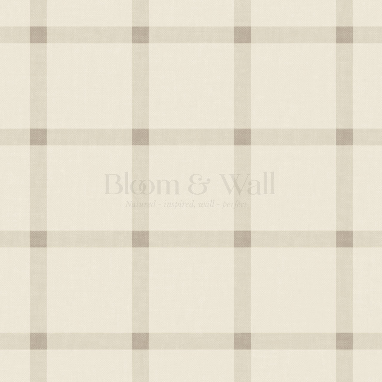 Lovan Tartan Plaid Check Neutral Wallpaper
