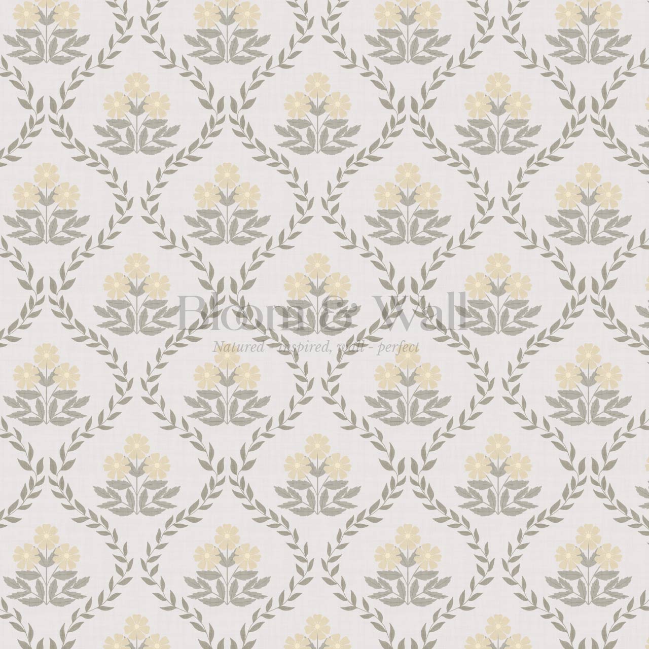 Loviise Grandmillennial Floral Taupe Almond Wallpaper