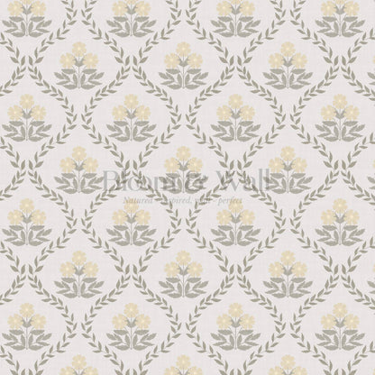 Loviise Grandmillennial Floral Taupe Almond Wallpaper