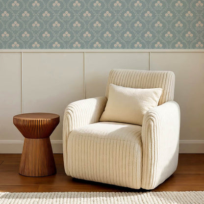 Loviise Grandmillennial Floral Blue Pink Wallpaper